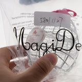 Max Romatic Mental Wedding Favor Box Candy Cookie Gift Box White & Deep Rose Red