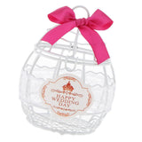 Max Romatic Mental Wedding Favor Box Candy Cookie Gift Box White & Deep Rose Red
