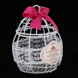 Max Romatic Mental Wedding Favor Box Candy Cookie Gift Box White & Deep Rose Red