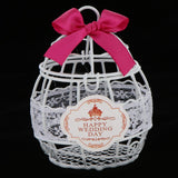 Max Romatic Mental Wedding Favor Box Candy Cookie Gift Box White & Deep Rose Red