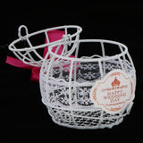 Max Romatic Mental Wedding Favor Box Candy Cookie Gift Box White & Deep Rose Red