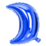 Max 5 Pieces Mylar Moon Balloon Foil Air Balloon for Wedding Baby Shower Blue