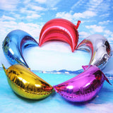 Max 5 Pieces Mylar Moon Balloon Foil Air Balloon for Wedding Baby Shower Blue