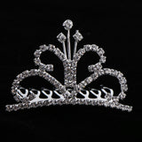 Max Chic Mini Crystal Crown Tiara Hair Comb Wedding Bride Girls Hair Accessories