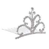 Max Chic Mini Crystal Crown Tiara Hair Comb Wedding Bride Girls Hair Accessories
