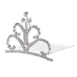 Max Chic Mini Crystal Crown Tiara Hair Comb Wedding Bride Girls Hair Accessories