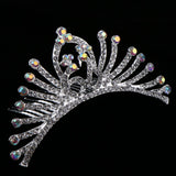 Max Delicate Peacock Style Crown Tiara Crystal Hair Comb Wedding Bridal Headwear
