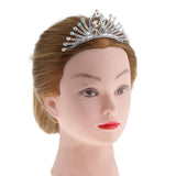Max Delicate Peacock Style Crown Tiara Crystal Hair Comb Wedding Bridal Headwear