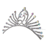 Max Delicate Peacock Style Crown Tiara Crystal Hair Comb Wedding Bridal Headwear