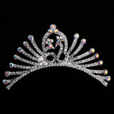 Max Delicate Peacock Style Crown Tiara Crystal Hair Comb Wedding Bridal Headwear