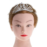 Max Delicate Peacock Style Crown Tiara Crystal Hair Comb Wedding Bridal Headwear