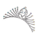 Max Delicate Peacock Style Crown Tiara Crystal Hair Comb Wedding Bridal Headwear