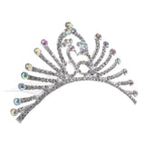 Max Delicate Peacock Style Crown Tiara Crystal Hair Comb Wedding Bridal Headwear