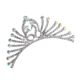 Max Delicate Peacock Style Crown Tiara Crystal Hair Comb Wedding Bridal Headwear