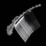 Max Delicate Peacock Style Crown Tiara Crystal Hair Comb Wedding Bridal Headwear