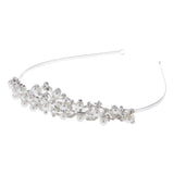 Max Chic Crystal Pearls Princess Crown Tiara Wedding Bride Girls Hair Accessory