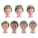 Max Chic Crystal Pearls Princess Crown Tiara Wedding Bride Girls Hair Accessory