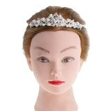Max Chic Crystal Pearls Princess Crown Tiara Wedding Bride Girls Hair Accessory