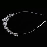 Max Chic Crystal Pearls Princess Crown Tiara Wedding Bride Girls Hair Accessory