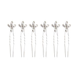 6pcs Shiny Crystal Rhinestone Hair Pins Wedding Bridal Party Prom Headdress