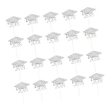 20pcs 2018 Graduation Cap Cupcake Picks Cake Toppers Grad Party Decoration