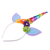 Glitter Girls Unicorn Horn Flower Headband Fancy Dress Accessory Multi