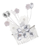 Pearl Crystal Bridal Hair Jewelry Flower Comb Accessories Wedding Decoration