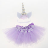 Max Kid Girls Princess Unicorn Tutu Fancy Dress Party Costume Set Light Purple