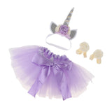 Max Kid Girls Princess Unicorn Tutu Fancy Dress Party Costume Set Light Purple