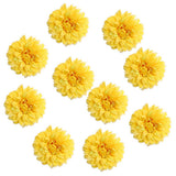 Max 10x Artificial Chrysanthemum Flower Head Wedding Home DIY Craft Decor Yellow