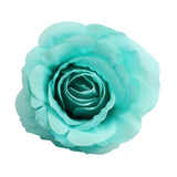 Max 10 Pieces Artificial Silk Rose Flower Heads Wedding Decor Sky Blue