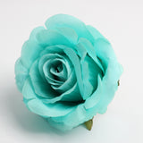 Max 10 Pieces Artificial Silk Rose Flower Heads Wedding Decor Sky Blue