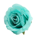 Max 10 Pieces Artificial Silk Rose Flower Heads Wedding Decor Sky Blue