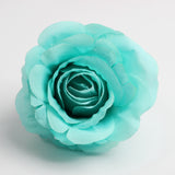 Max 10 Pieces Artificial Silk Rose Flower Heads Wedding Decor Sky Blue