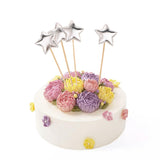 20 Pieces Star Cake Cupcake Topper for Birthday/Wedding Party Decor Silver