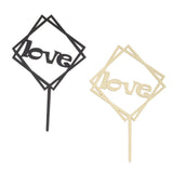 Romantic Love Letters Acrylic Wedding Cake Topper Party Supplier Black