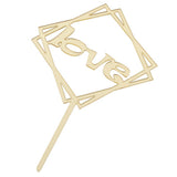 Max Romantic Love Letters Acrylic Wedding Cake Topper Party Supplier Gold