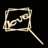 Max Romantic Love Letters Acrylic Wedding Cake Topper Party Supplier Gold