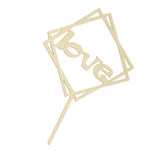 Max Romantic Love Letters Acrylic Wedding Cake Topper Party Supplier Gold