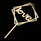 Max Romantic Love Letters Acrylic Wedding Cake Topper Party Supplier Gold