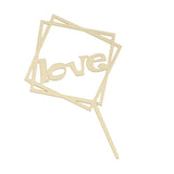Max Romantic Love Letters Acrylic Wedding Cake Topper Party Supplier Gold