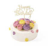 Acrylic Happy Birthday Cake Topper Party Supplier Gold