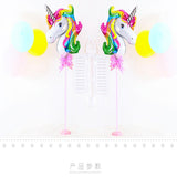 Max Unicorn Foil Balloon with Column Stand Base and Pole Set Table Decor Multi