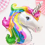 Max Unicorn Foil Balloon with Column Stand Base and Pole Set Table Decor Multi