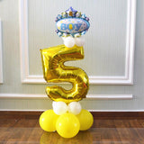Digit Helium Foil Latex Balloons Baby Boy Birthday Party Decor Number 5