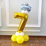 Digit Helium Foil Latex Balloons Baby Boy Birthday Party Decor Number 7