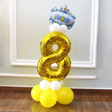 Digit Helium Foil Latex Balloons Baby Boy Birthday Party Decor Number 8