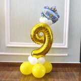 Digit Helium Foil Latex Balloons Baby Boy Birthday Party Decor Number 9