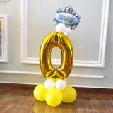 Digit Helium Foil Latex Balloons Baby Boy Birthday Party Decor Number 0