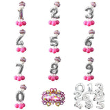 32 Digit Helium Ballons Number Foil Balloon Baby Birthday Decor Number 0